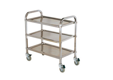 Stainless Steel Kitchen Equipment , 2 / 3 Tiers Mobile Stainless Steel Kitchen Cart