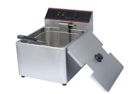 Table Top Restaurant Cooking Equipment , Single / Double Tank Electric Fryer Commercial